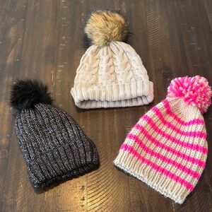 Stylish Knit Beanies with Pom Poms